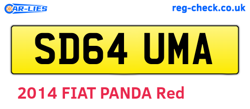 SD64UMA are the vehicle registration plates.