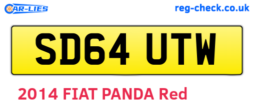 SD64UTW are the vehicle registration plates.