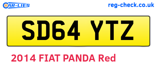 SD64YTZ are the vehicle registration plates.