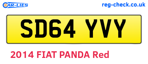 SD64YVY are the vehicle registration plates.