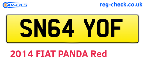 SN64YOF are the vehicle registration plates.