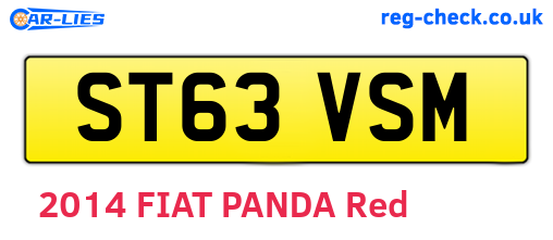 ST63VSM are the vehicle registration plates.