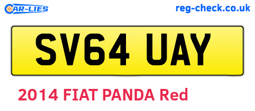 SV64UAY are the vehicle registration plates.