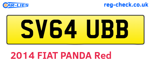 SV64UBB are the vehicle registration plates.