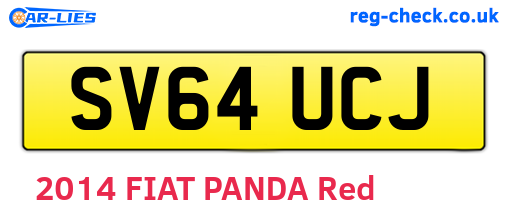 SV64UCJ are the vehicle registration plates.