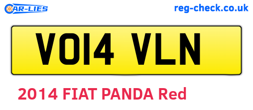 VO14VLN are the vehicle registration plates.