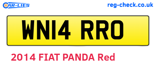 WN14RRO are the vehicle registration plates.