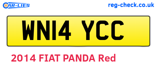 WN14YCC are the vehicle registration plates.