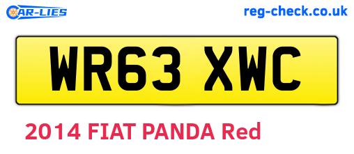 WR63XWC are the vehicle registration plates.