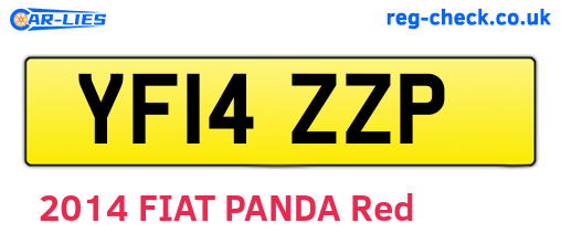 YF14ZZP are the vehicle registration plates.