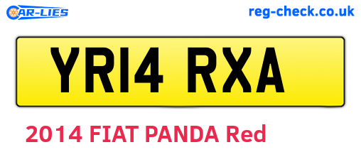 YR14RXA are the vehicle registration plates.