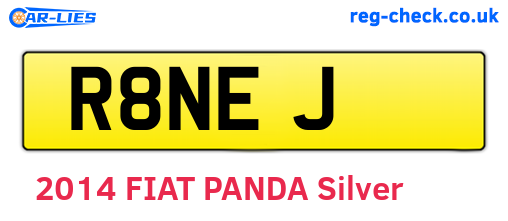 R8NEJ are the vehicle registration plates.