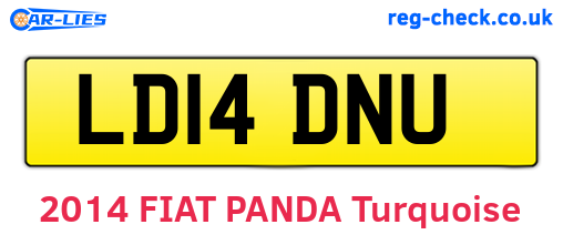 LD14DNU are the vehicle registration plates.