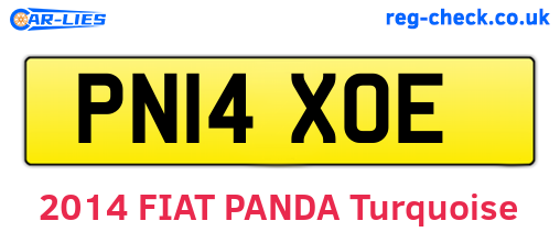 PN14XOE are the vehicle registration plates.