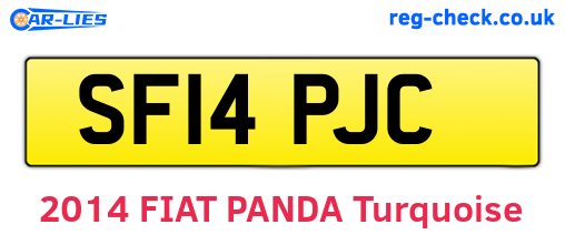SF14PJC are the vehicle registration plates.