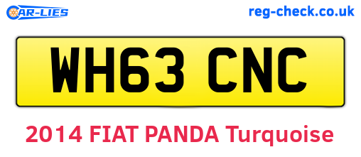 WH63CNC are the vehicle registration plates.
