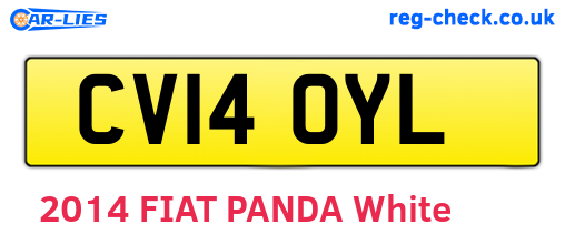 CV14OYL are the vehicle registration plates.