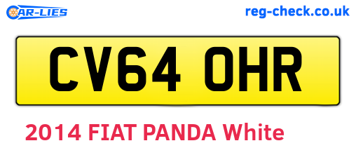 CV64OHR are the vehicle registration plates.