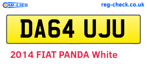 DA64UJU are the vehicle registration plates.