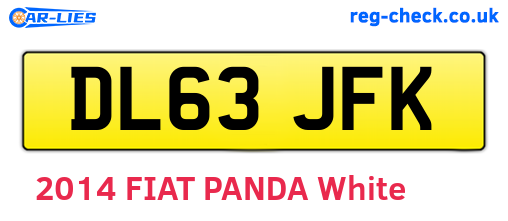 DL63JFK are the vehicle registration plates.
