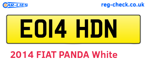 EO14HDN are the vehicle registration plates.