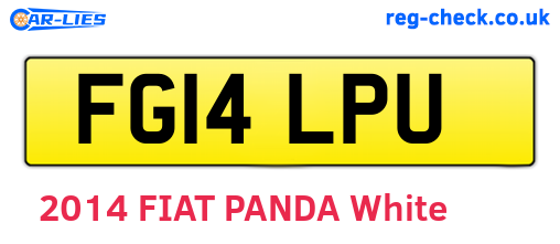 FG14LPU are the vehicle registration plates.