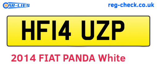 HF14UZP are the vehicle registration plates.