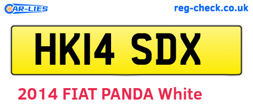 HK14SDX are the vehicle registration plates.