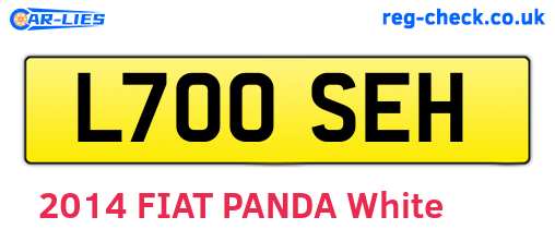 L700SEH are the vehicle registration plates.