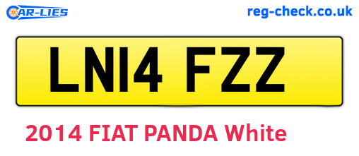 LN14FZZ are the vehicle registration plates.