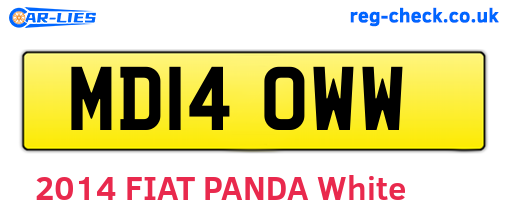 MD14OWW are the vehicle registration plates.