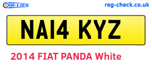 NA14KYZ are the vehicle registration plates.