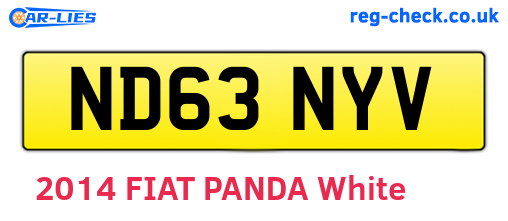 ND63NYV are the vehicle registration plates.