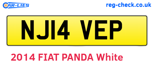 NJ14VEP are the vehicle registration plates.