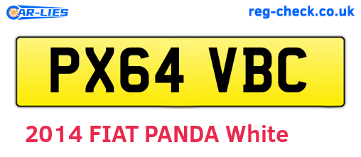 PX64VBC are the vehicle registration plates.