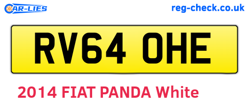 RV64OHE are the vehicle registration plates.