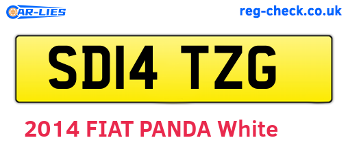 SD14TZG are the vehicle registration plates.