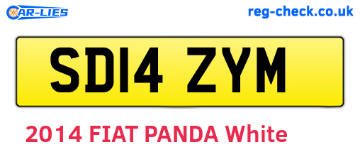 SD14ZYM are the vehicle registration plates.