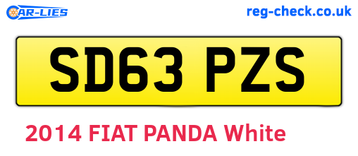 SD63PZS are the vehicle registration plates.