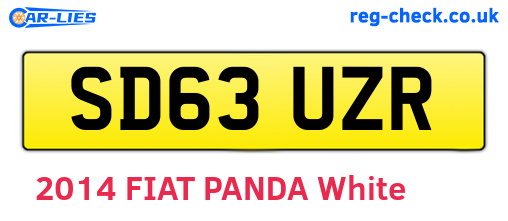 SD63UZR are the vehicle registration plates.