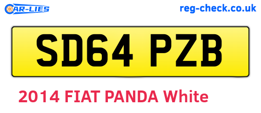 SD64PZB are the vehicle registration plates.