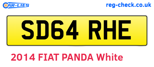 SD64RHE are the vehicle registration plates.