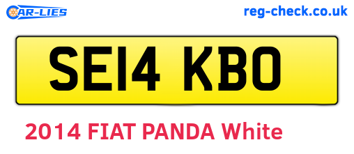 SE14KBO are the vehicle registration plates.
