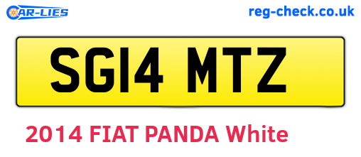 SG14MTZ are the vehicle registration plates.