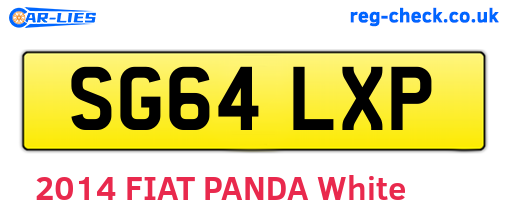 SG64LXP are the vehicle registration plates.