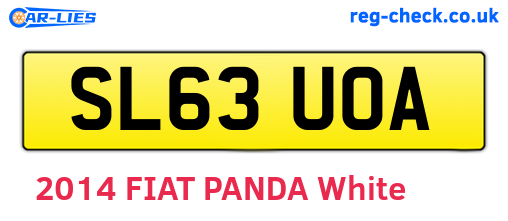 SL63UOA are the vehicle registration plates.