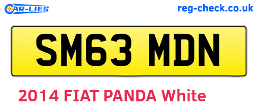 SM63MDN are the vehicle registration plates.