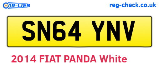 SN64YNV are the vehicle registration plates.