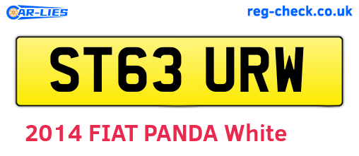 ST63URW are the vehicle registration plates.