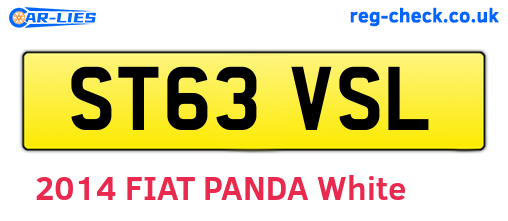 ST63VSL are the vehicle registration plates.